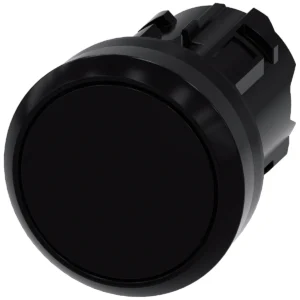 Push Button 22mm Round Plastic Black