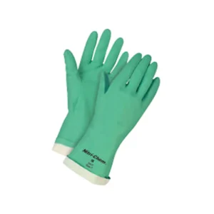 NitrI-Tech II Flock Lined Rubber Glove Green Size 9