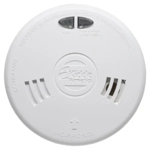Kidde Slick 230V Mains Optical Smoke Alarm with Alkaline Battery White