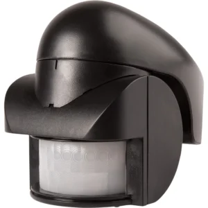 PIR Movement Sensor Outdoor 140° 100W LED IP44 Black