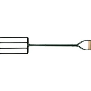 4 Prong Tubular Steel Contractors Fork with Metal YD Handle