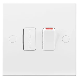 Connection Unit Fused Spur Switched 13A White