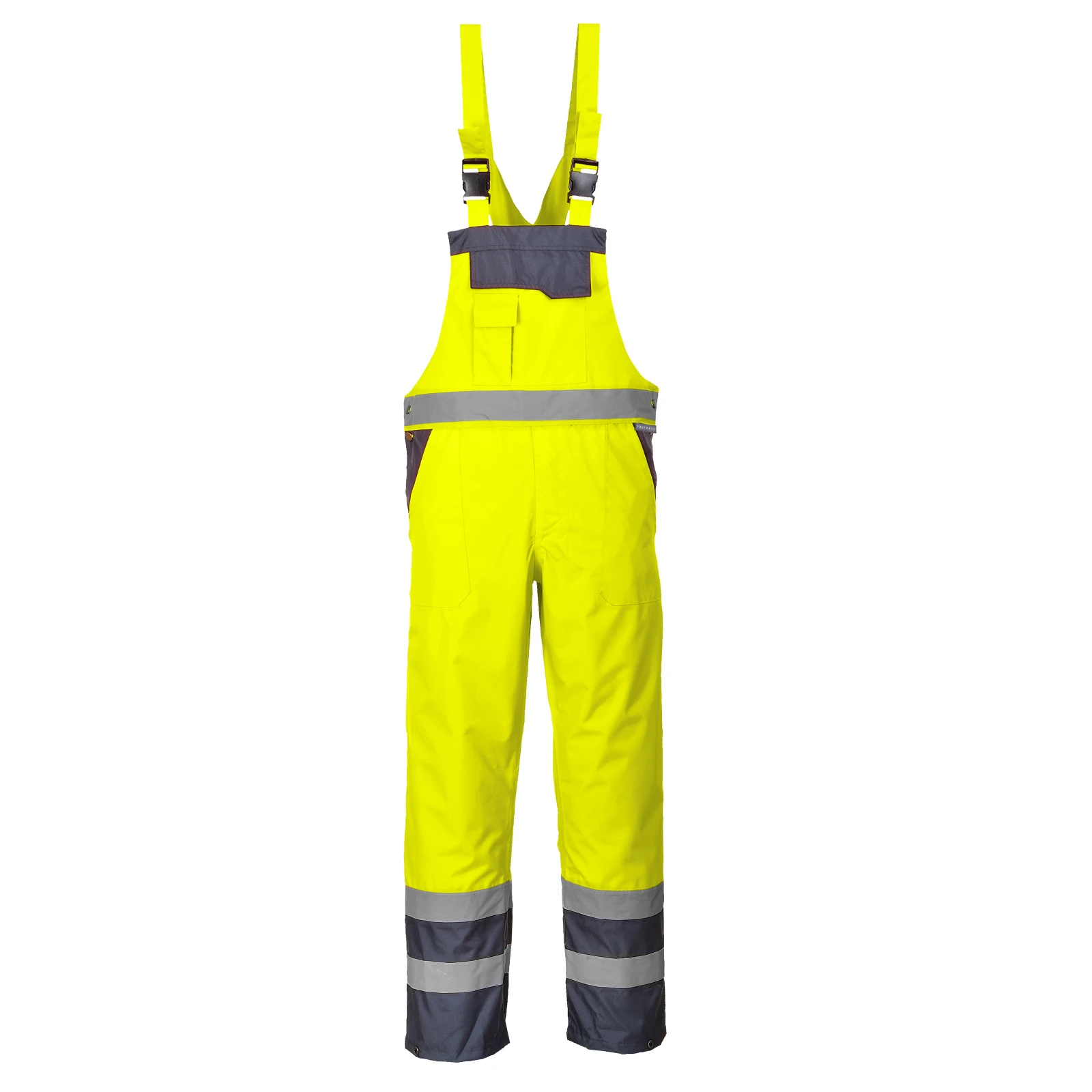 Portwest S488 Contrast Bib & Brace Unlined Regular Fit Large Yellow/Navy