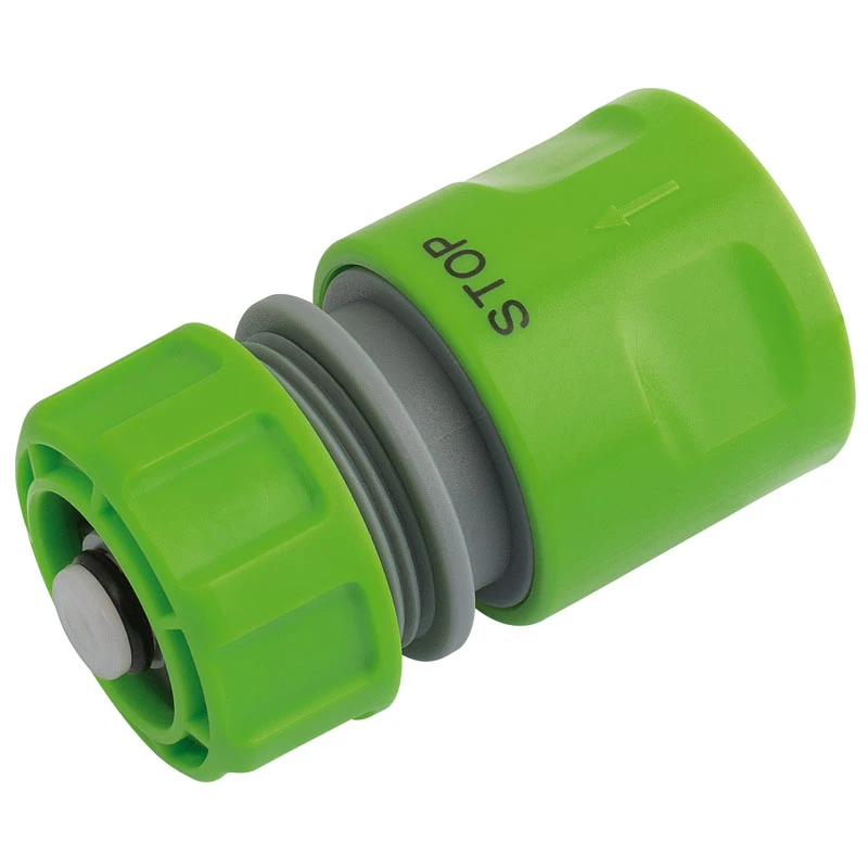 Draper 1/2 Inch Garden Hose Connector With Water Stop Feature - Image 2