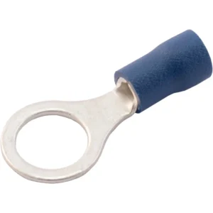 Terminal Ring PreInsulated 6.5mm Hole Nylon/Blue Copper