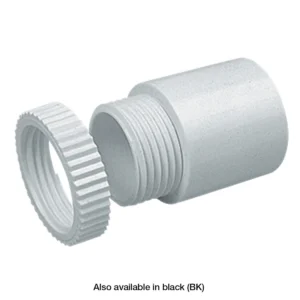 Adaptor Male Thread 25mm PVC White for Conduit
