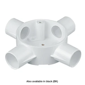 PVC-U 4-Way Conduit Box 25mm White