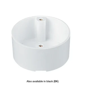 Circular Box Loop-In 4 Knockouts 20mm White PVC [Pack=10]