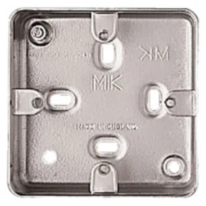 Box 1 Gang Surface 86 x 86 x 41mm Aluminium 5 x 20mm Knockouts