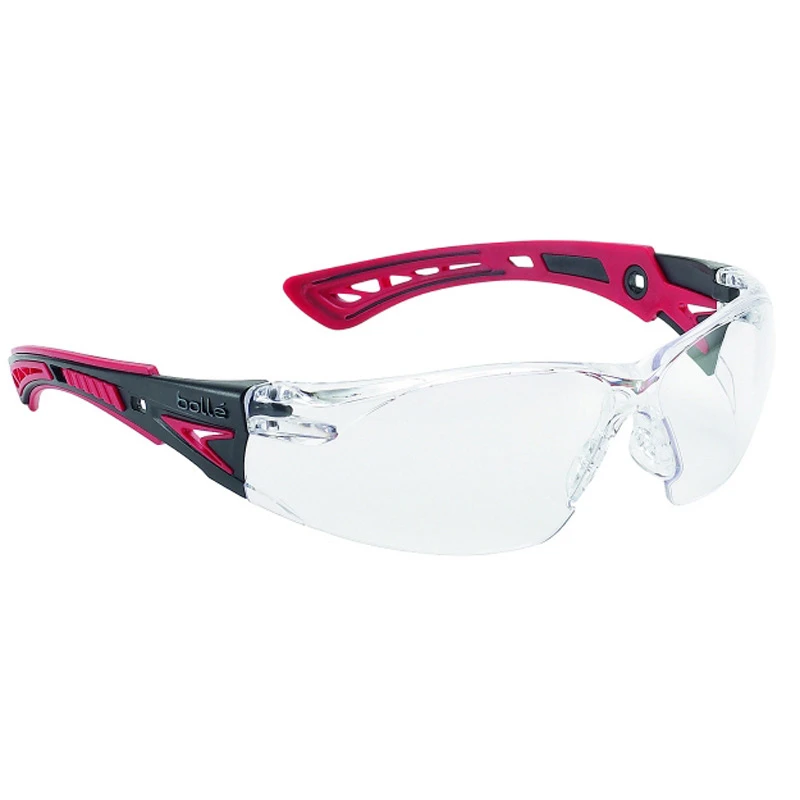 Bolle Safety Spectacle Rush Panoramic Platinum Coated Red/Clear - Image 2