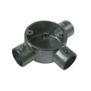 Conlok Circular Tee Box 25mm Galvanised Push Fit