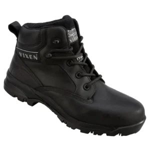Vixen VX950A Onyx Ladies Waterproof Leather Safety Boot Size 6 Black