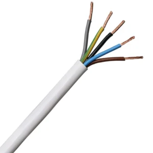 3185B 2.5mm White Harmonised H05Z1Z1-F Cable 5-Core Flexible