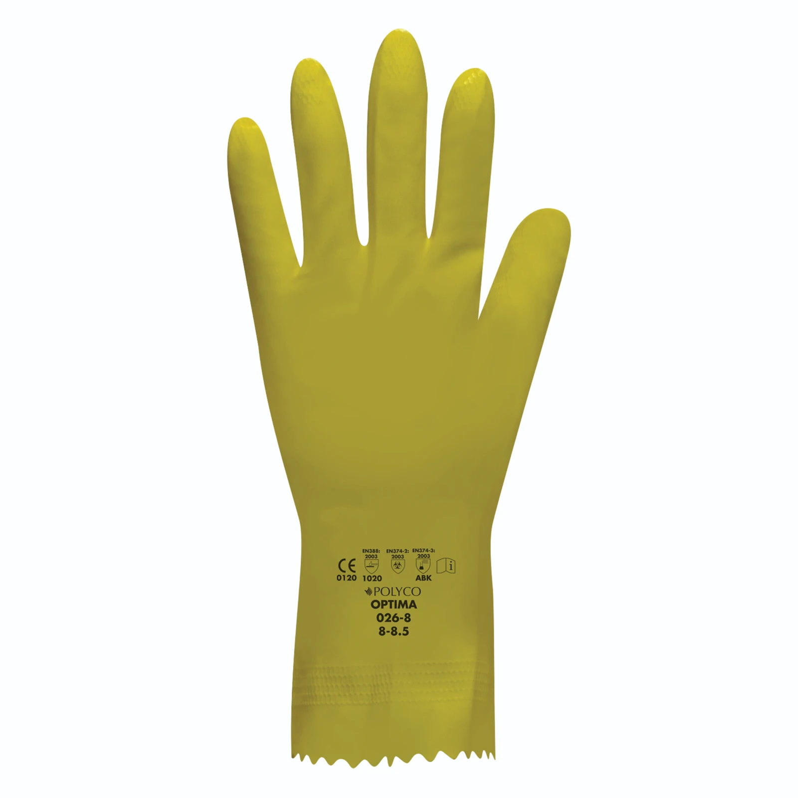 Optima Medium Weight Slip-Resistant Glove Yellow Size 9.5