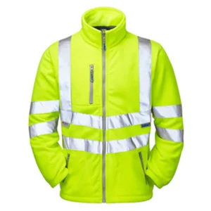 Classic HI-Vis Interactive Fleece Jacket with Reflective Tape XL Yellow