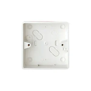 Box Switch & Socket 1 Entry 1 Gang 32mm White PVC-U Round Corners