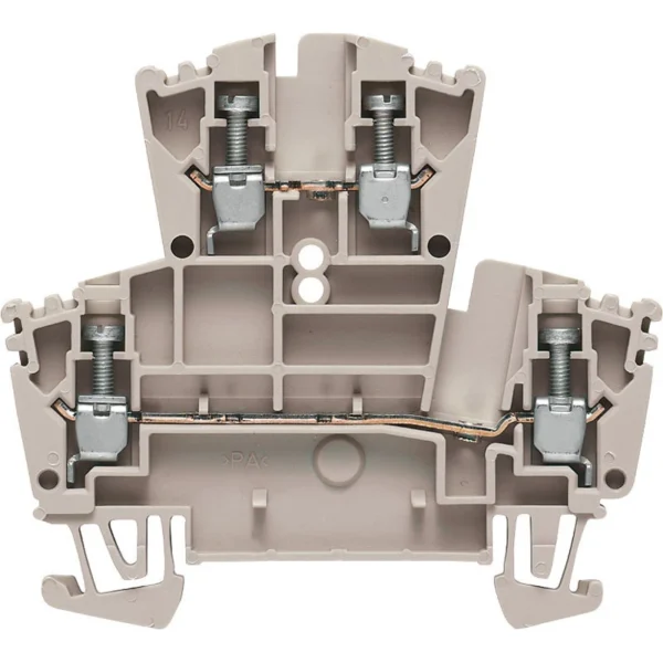 Weidmuller Terminal Double Tier WDK 2.5 2.5mm 24A 400V Beige Screw ...