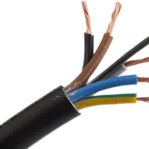 3185Y 1.0mm Black PVC Har H05VV-F Cable 5-Core Flexible
