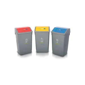 Addis Set Of 3 Mixed Recycling Bins Fliptop 60 Litre