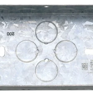 Box 2 Gang Flush Knockout 75 x 135 x 47mm Steel