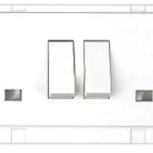 2 Gang Panel Mount Switched Socket 13A