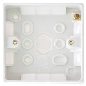 Box 1 Gang Surface Earth Terminal 86 x 86 x 19.5mm White