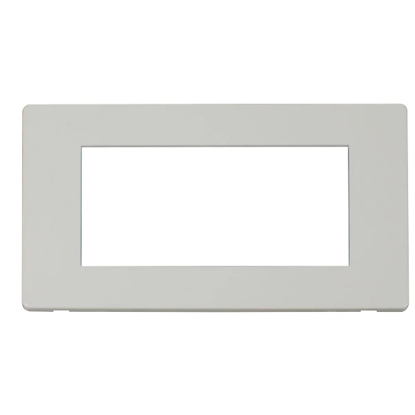 Front Plate 2 Gang 4 Media Module Polar White