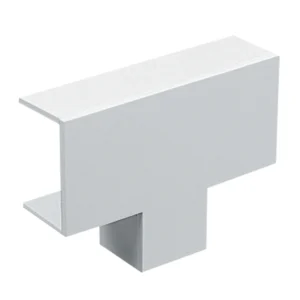 Mini Trunking PVC-U Square Unequal Tee 25 x 38mm/16 x 25mm White
