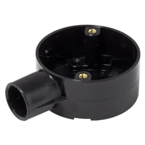 PVC-U 1-Way Terminal Box 25mm Black