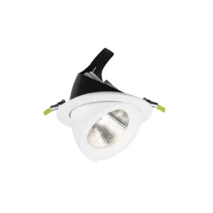 Accentplus Scoop Adjustable Downlight 30W 3450Lm 115Lm/W 3000K Cri90 185Mm Cutout 36 Beam White 220-240V - Non-Dimmable