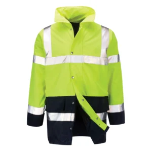 HI-Vis 2-Way Zip AntI-Wicking Cuff Jacket Extra Large Yellow/Navy