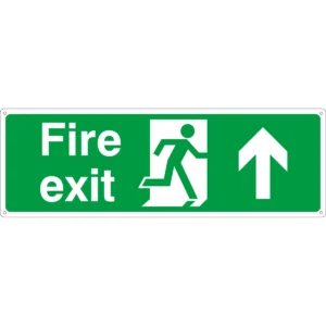 Fire Exit Arrow Up Sign
