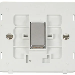Switch Interior Ingot 1 Gang Intermediate 10AX Polar White Chrome