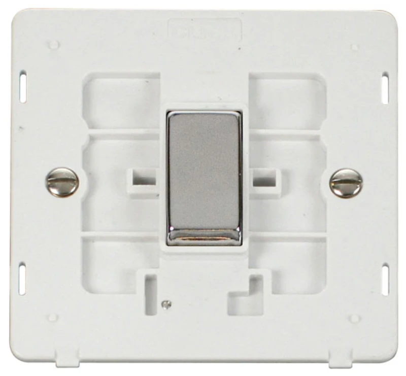 Switch Interior Ingot 1 Gang Intermediate 10AX Polar White Chrome