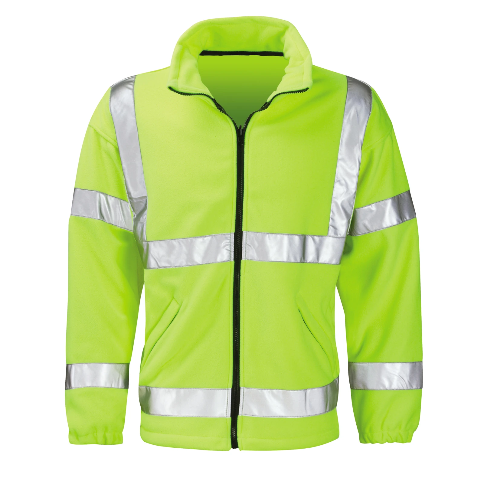 Crusader HI-Vis Reflective Tape Fleece Jacket XXXL Yellow - Image 2