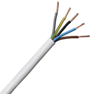 3185B 1.0mm² White Harmonised H05Z1Z1-F Cable 5-Core Flexible