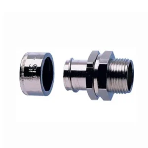 Connector Type B Swivel Male IP54 M32 Brass Nickel Plated IP54