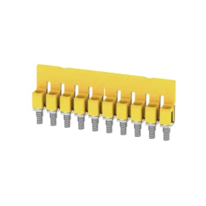 Connector Cross 10 Pole WQV 4/10 41A 59.4 x 7.6 x 18mm Yellow
