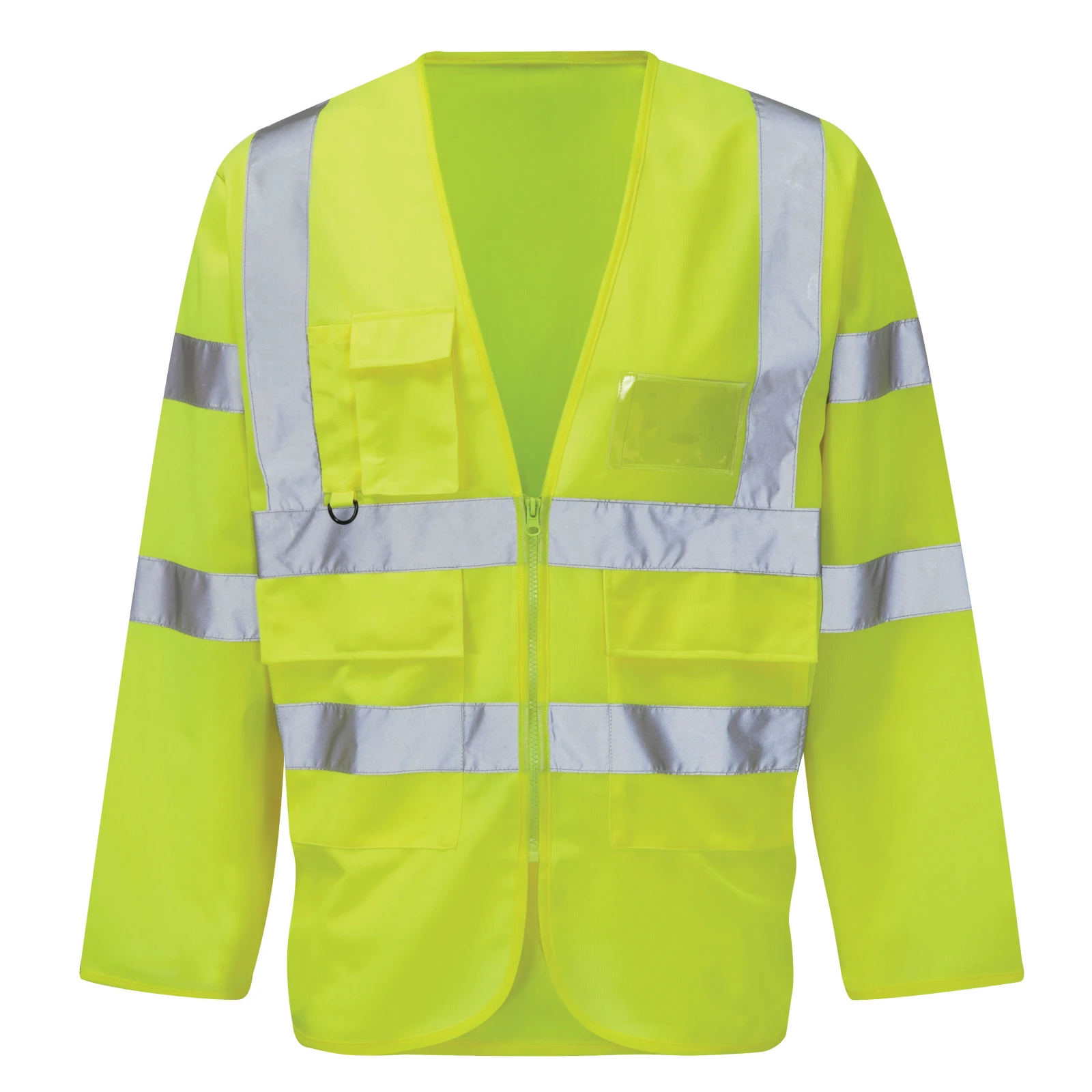 Executive Long Sleeve HI-Vis Waistcoat Medium Yellow - Image 2