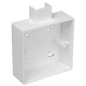 Box 1 Gang Surface MMT2 32mm White Square Corners