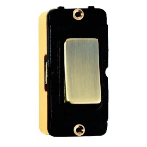 Insert Rocker 1 Gang 2 Way 10A Antique Brass/Black