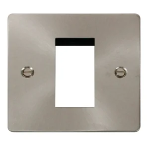 Front Plate 1 Gang Single Aperture Brushed Stainless