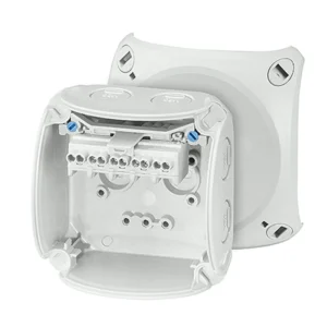 Box Adaptable 93 x 93 x 62mm² IP66 Grey Knockouts