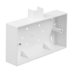 Box 2 Gang Surface MMT2 32mm White Square Corners