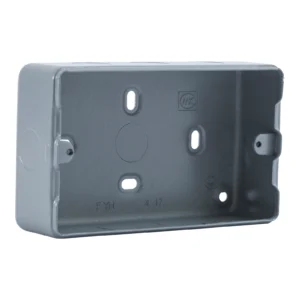 Grid Plus 3/4-Gang Grid Surface Mount Metalclad Back Box with Knockouts 7 x 20mm