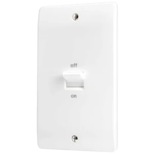 MK Logic Plus K5205WHI Vertical Switch 50A 2 Gang White
