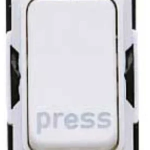 Grid Switch 2 Way Single Pole Retractive 10A White Marked Press