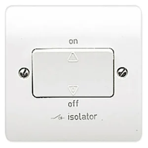 MK Isolator Triple Pole Fan Switch Lock + Padlock 10A White