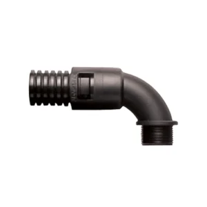 Elbow 90D Curved Type 90 Male M20 Nylon Black Conduit IP66