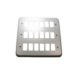 Front Plate 18 Module 207 x 207mm Aluminium